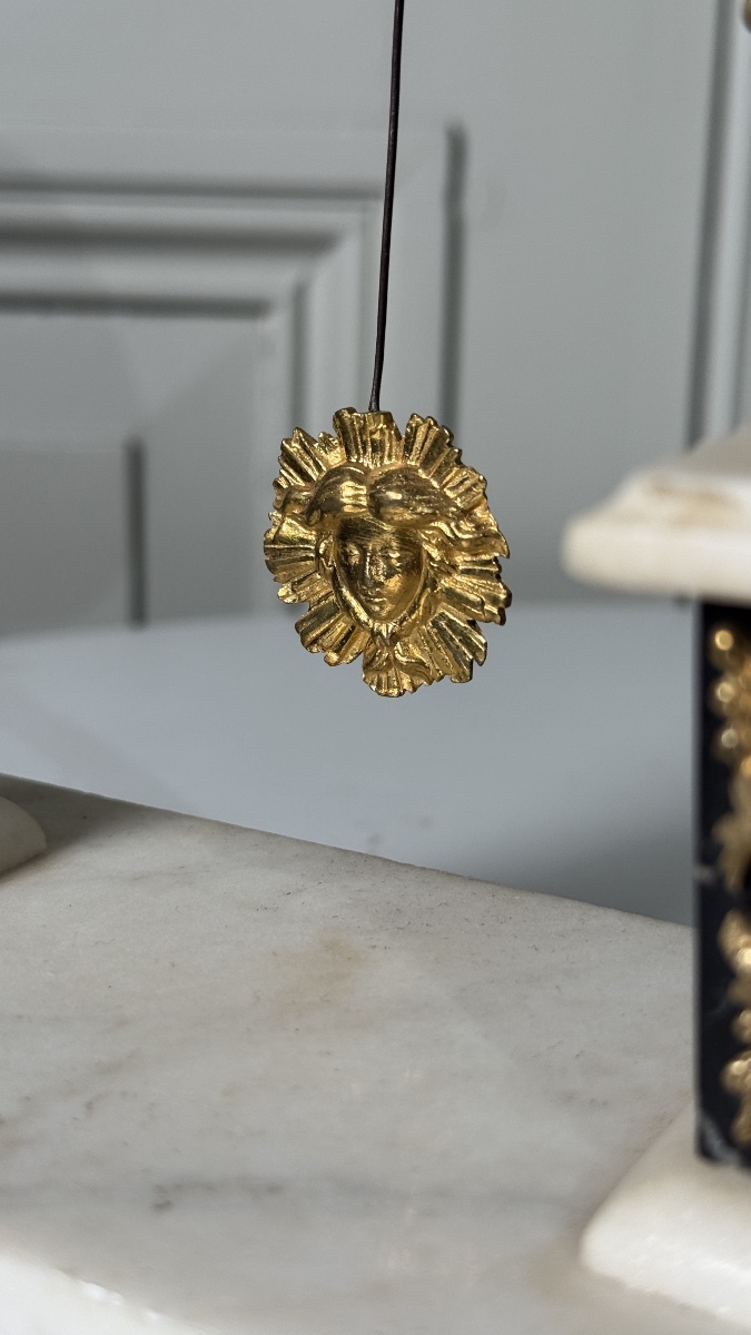 Louis XVI Skeleton Lyre Clock  Late 18th Century-photo-4