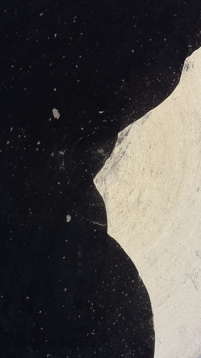 Grande coupe monumentale noire et blanche  Travail européen du XXe siècle-photo-1
