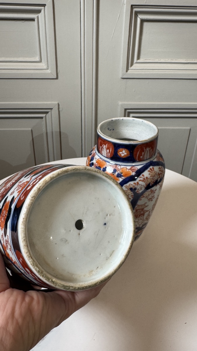 Pair Of Imari Vases Japan, Meiji Period, Late 19th Century-photo-3