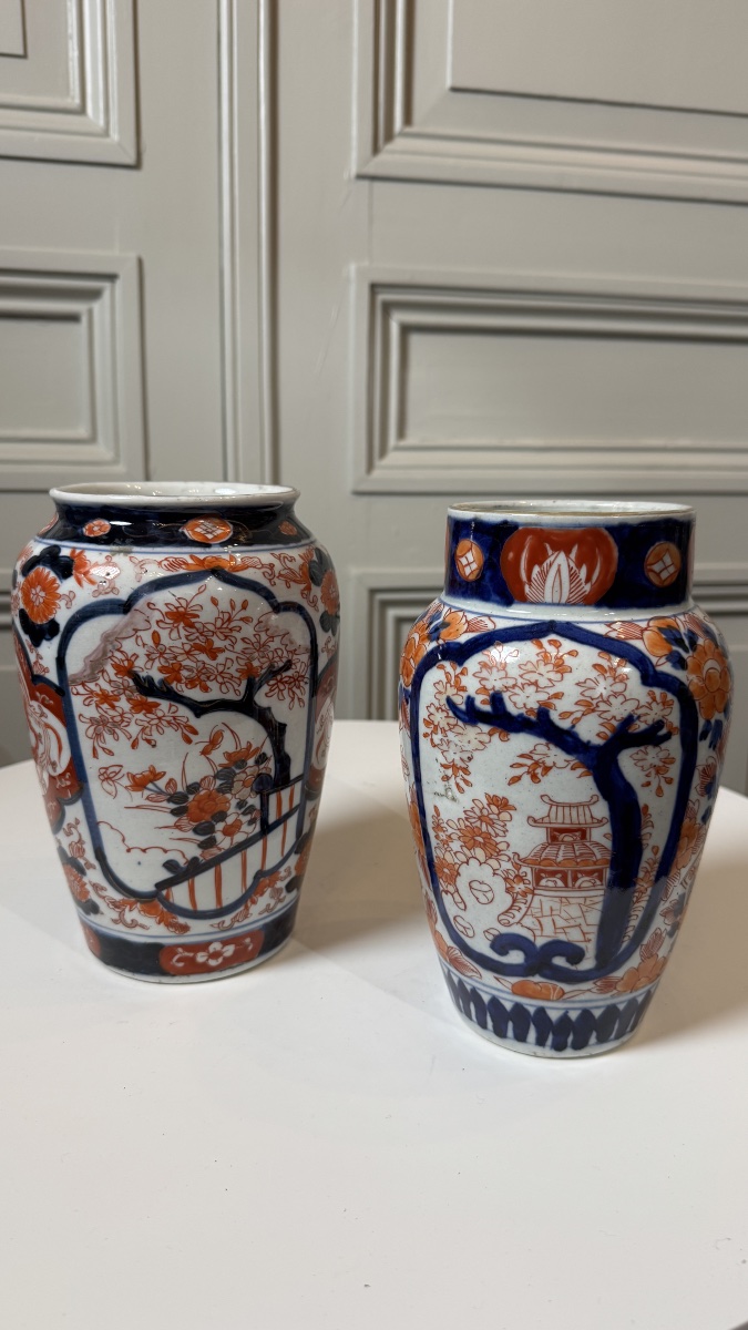 Pair Of Imari Vases Japan, Meiji Period, Late 19th Century-photo-4