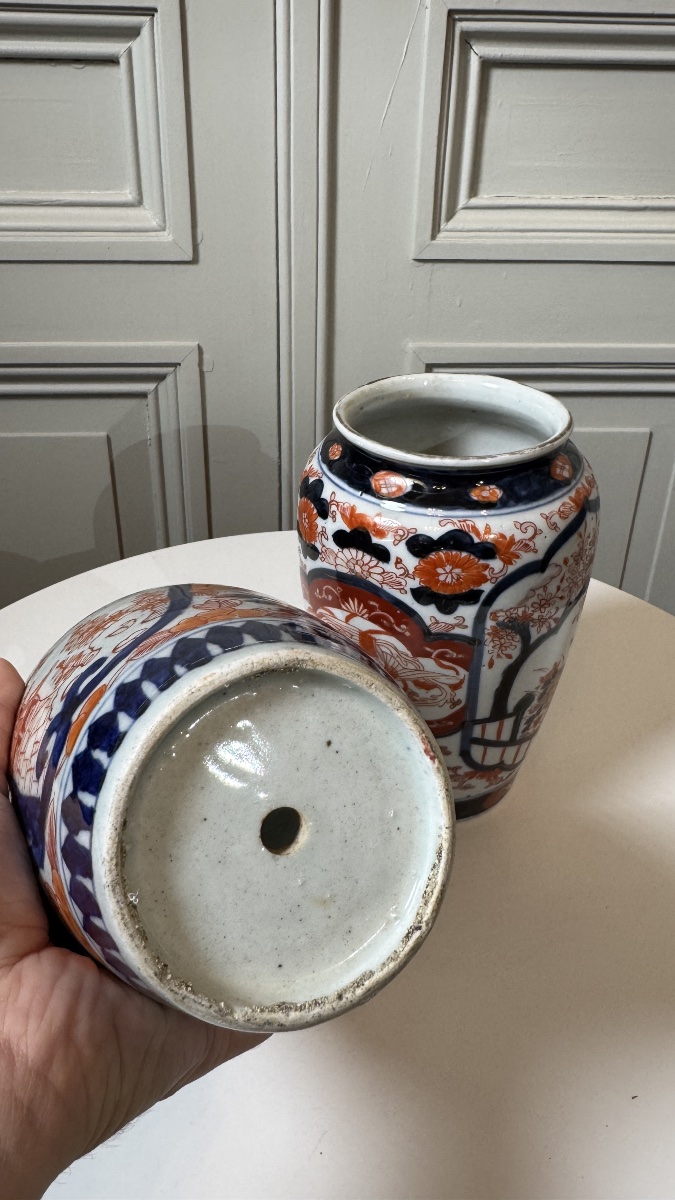 Pair Of Imari Vases Japan, Meiji Period, Late 19th Century-photo-4