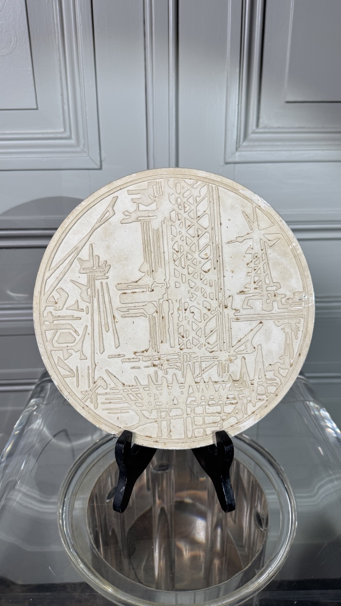 Georges Mathieu (1921–2012) Original Plaster Model—monnaie De Paris, 1981-photo-1