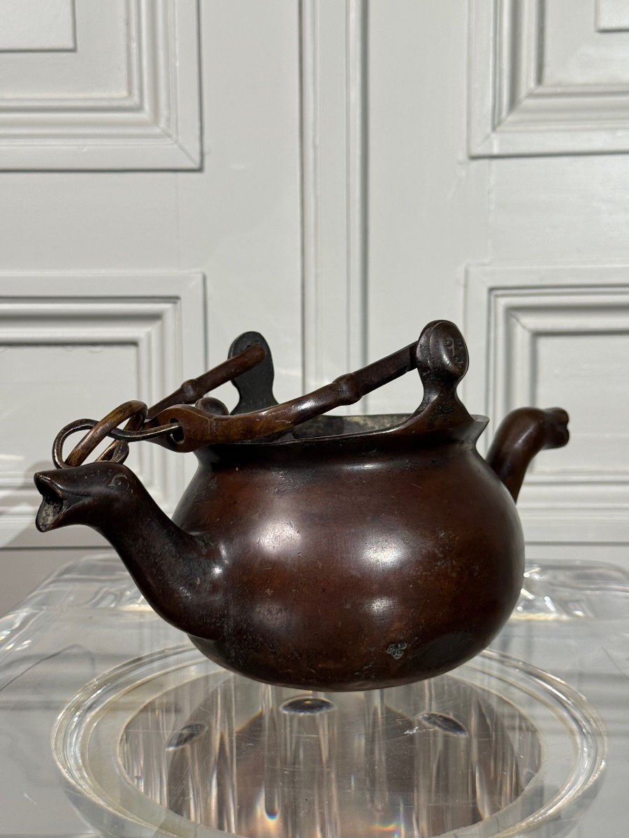 Bronze Double-spouted Pouring Vessel With Duck-head Spouts, Flanders, 15th Century-photo-2