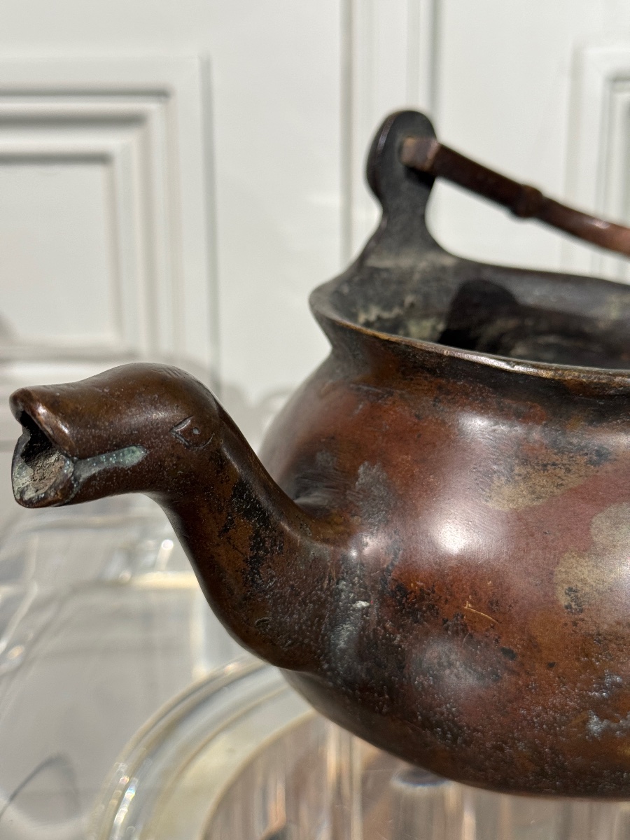 Bronze Double-spouted Pouring Vessel With Duck-head Spouts, Flanders, 15th Century-photo-1