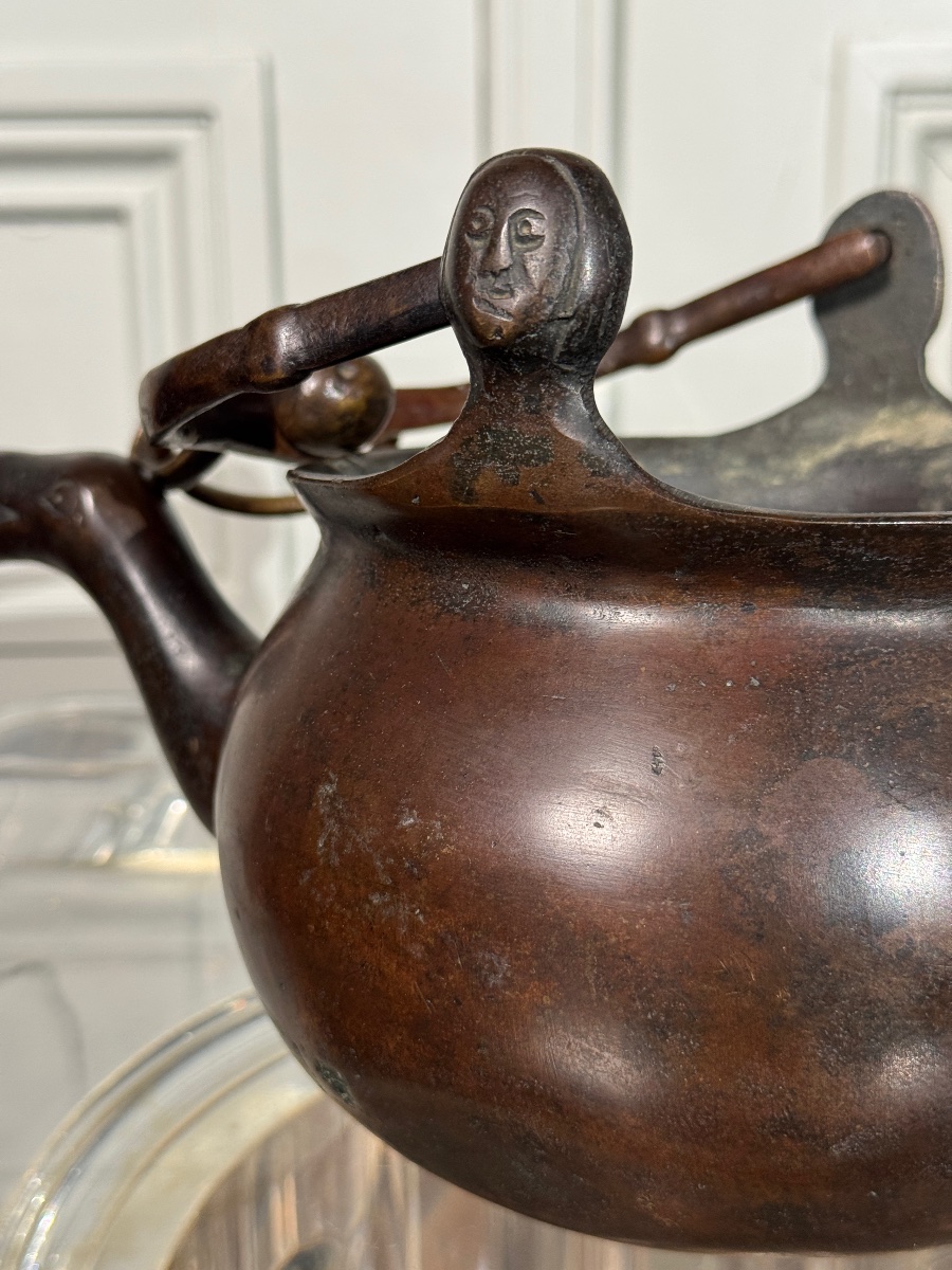 Bronze Double-spouted Pouring Vessel With Duck-head Spouts, Flanders, 15th Century-photo-2