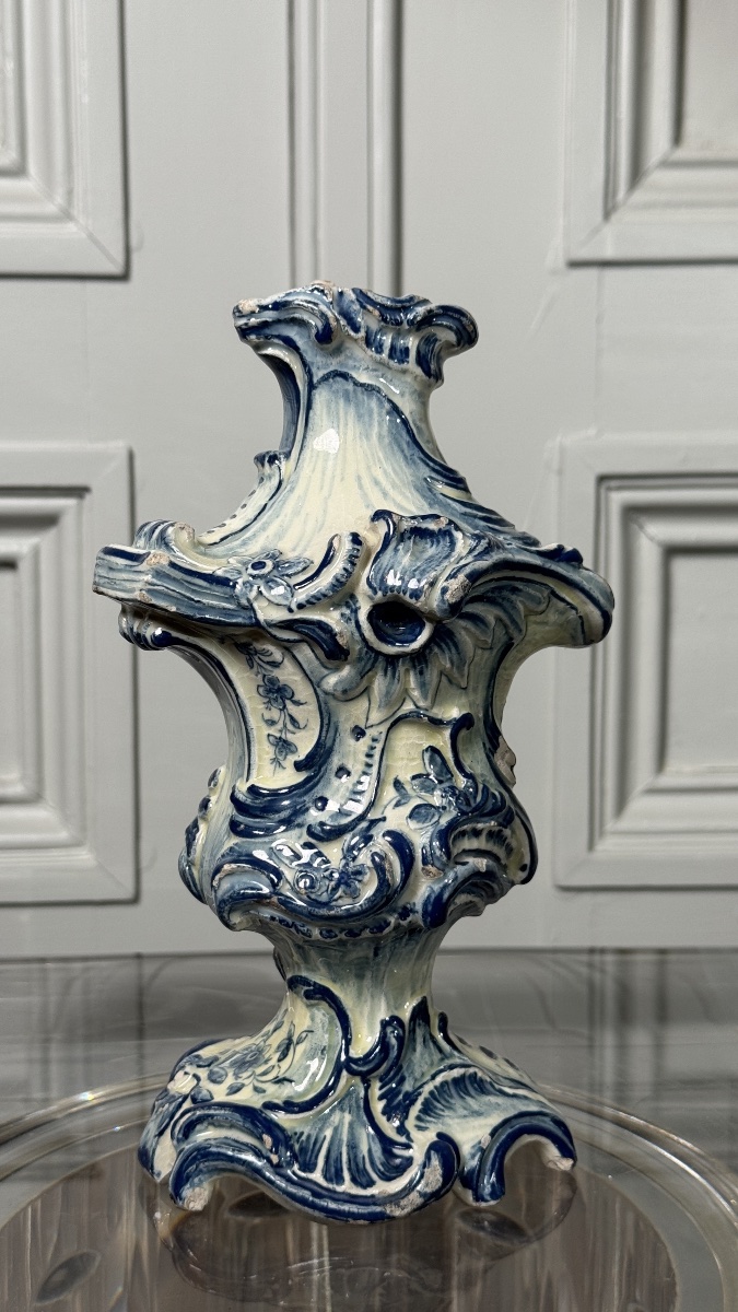 Rare huilier ou vinaigrier en faïence de Delft – Époque Louis XV, XVIIIe siècle-photo-2