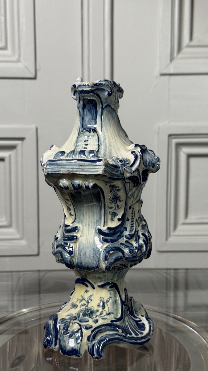 Rare huilier ou vinaigrier en faïence de Delft – Époque Louis XV, XVIIIe siècle-photo-1
