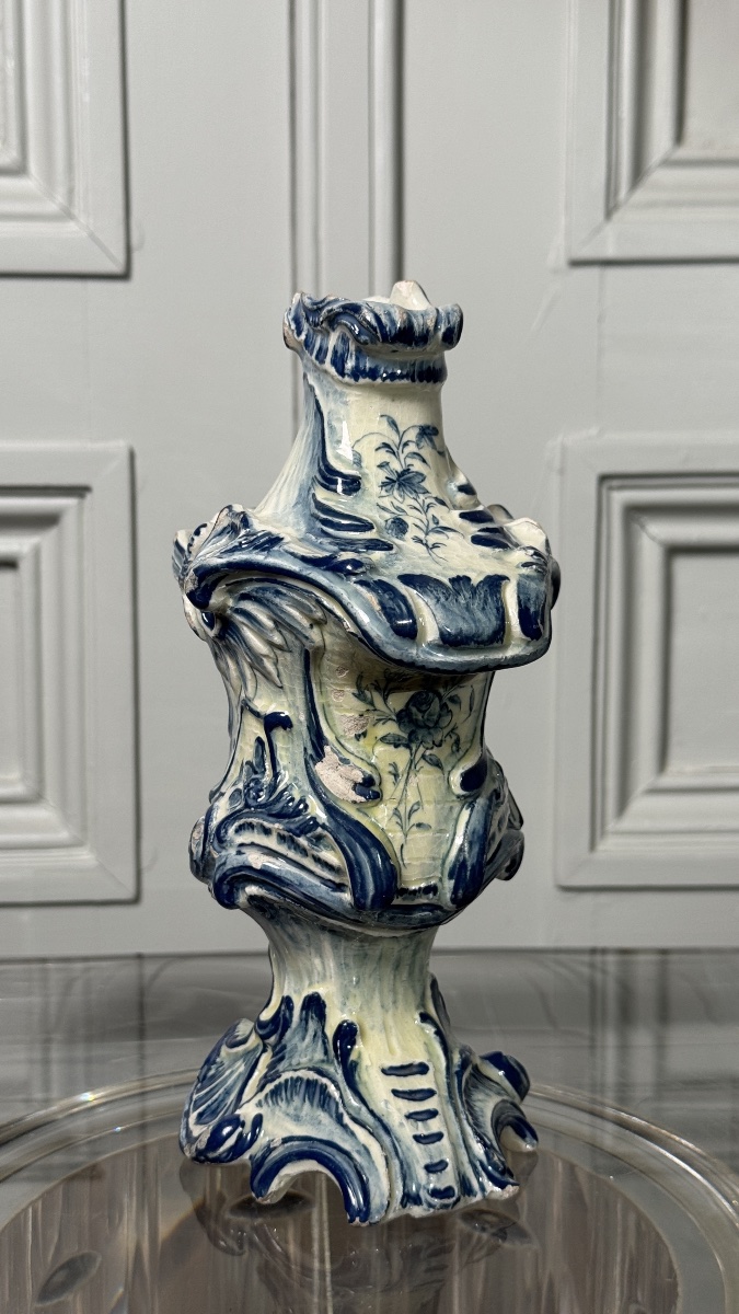 Rare huilier ou vinaigrier en faïence de Delft – Époque Louis XV, XVIIIe siècle-photo-2