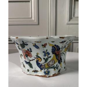 Rouen Faience Wall Pocket (bouquetière) – 18th Century