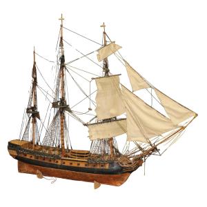 Important Model Of The Frigate La Vénus (1782), 20th Century Work