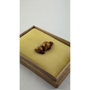 Obidome japonais en laque urushi et maki-e à décor de double gourde (hyōtan), Meiji
