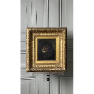 Portrait de vieillard École du XVIIe siècle Huile sur panneau