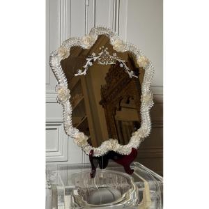 Venetian Murano Glass Mirror – Italy, Circa 1960-1970