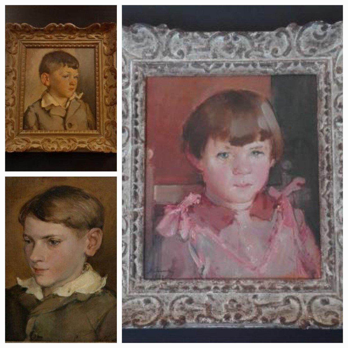Portrait Of A Young Boy Painted On Panel 1932-photo-2