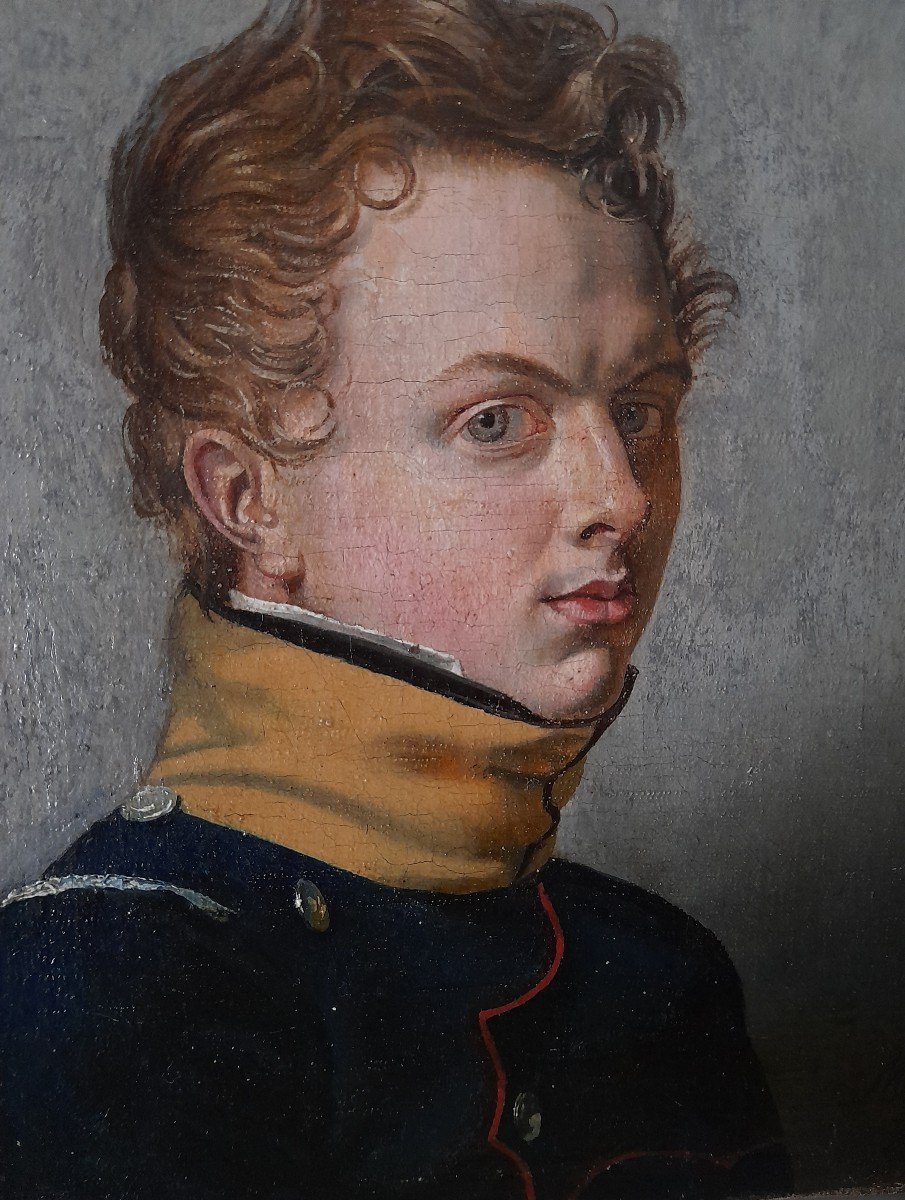  Portrait d'Un Jeune Homme militaire Début  XIXe Siecle  1816-photo-4