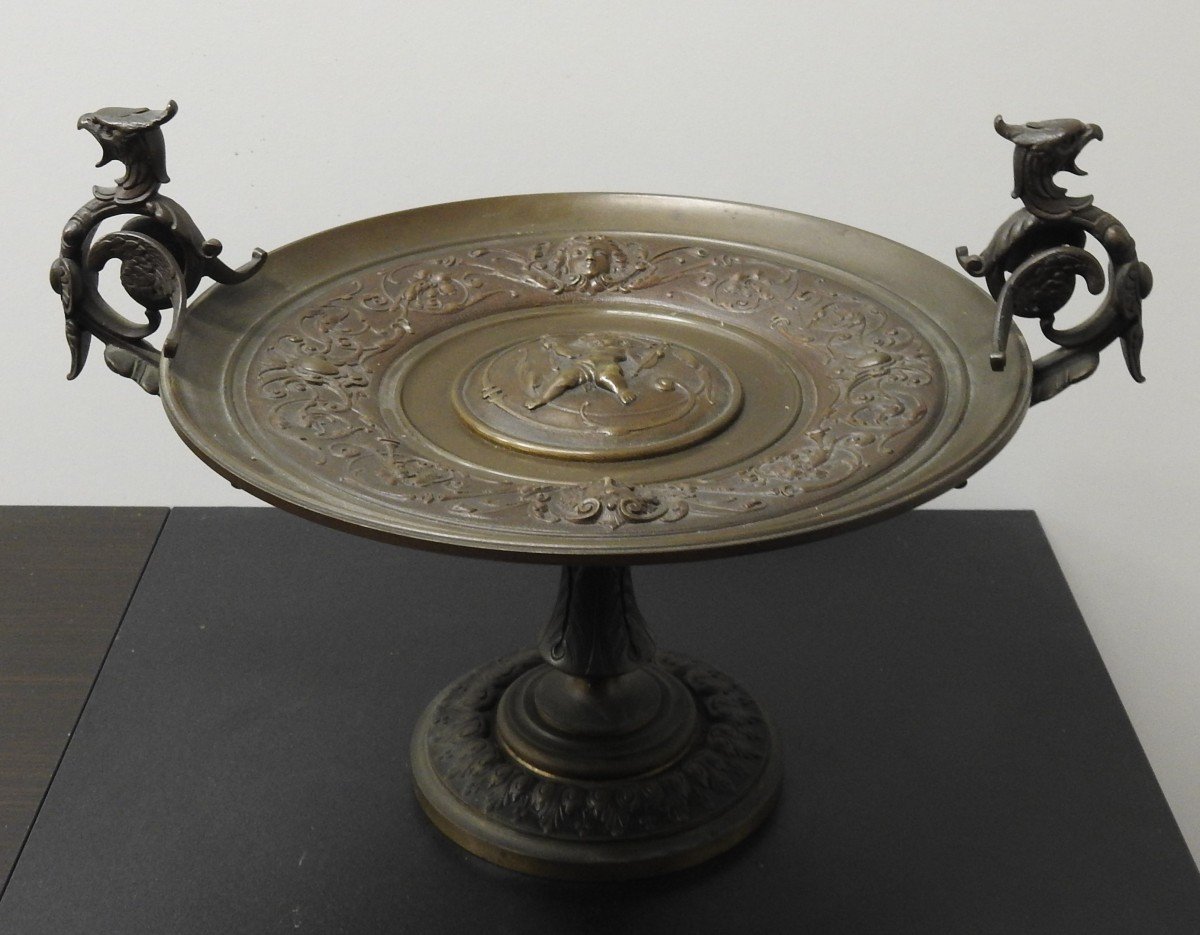 Coupe sur Piédouche de Ferdinand Barbédienne en Bronze 