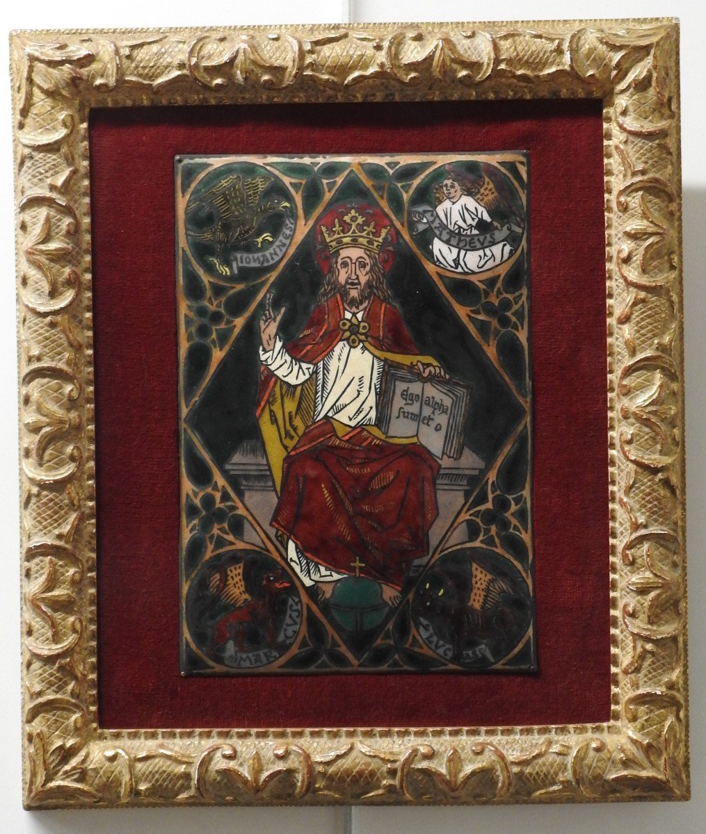 Enamel Plaque From The Abbey Of Saint Martin De Ligugé - Poitiers - France