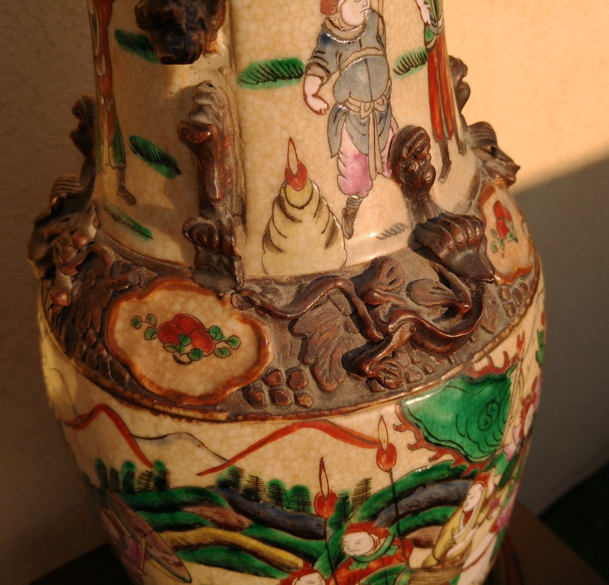 Nanking - China - Large Porcelain Vase - Late 19th Century-photo-4