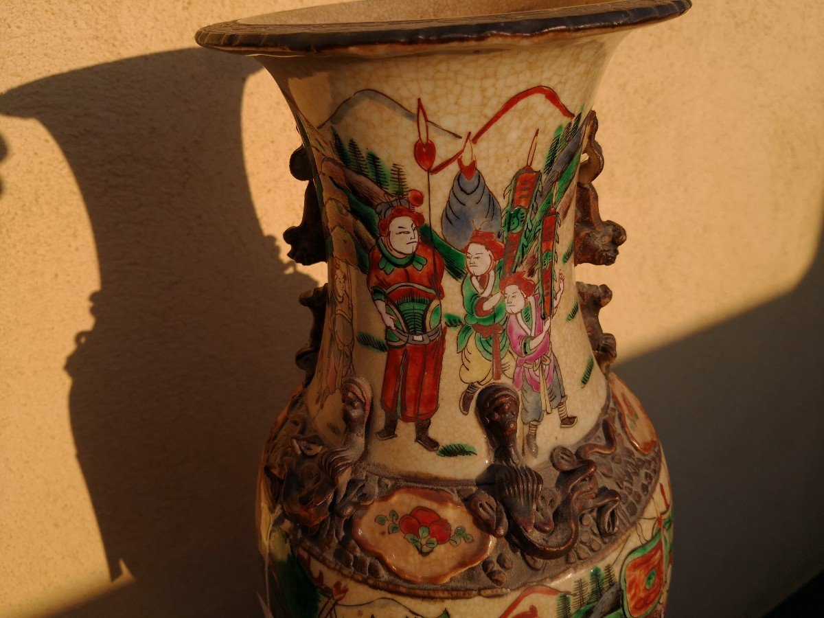 Nanking - China - Large Porcelain Vase - Late 19th Century-photo-2