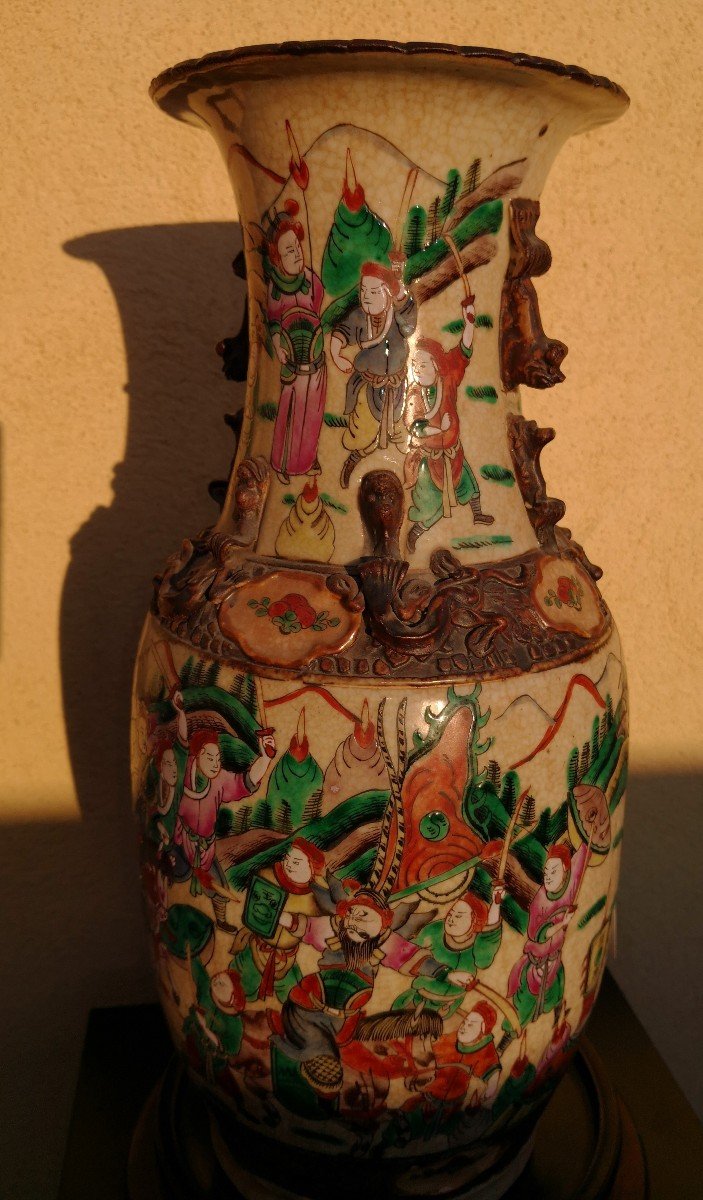 Nanking - China - Large Porcelain Vase - Late 19th Century-photo-5