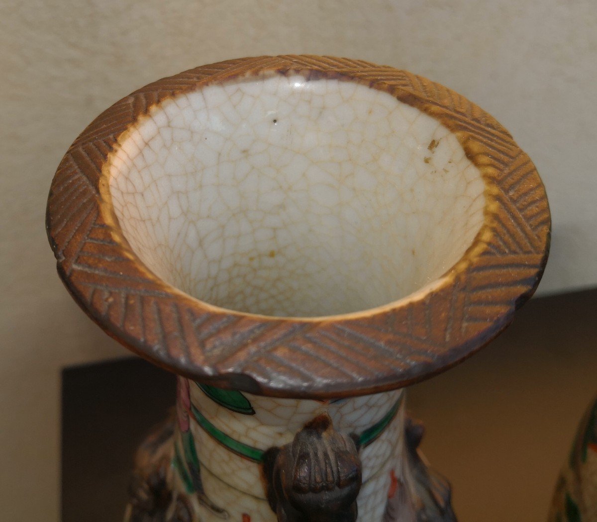 Nanking - China - Pair Of Porcelain Vases - Late 19th Century-photo-2