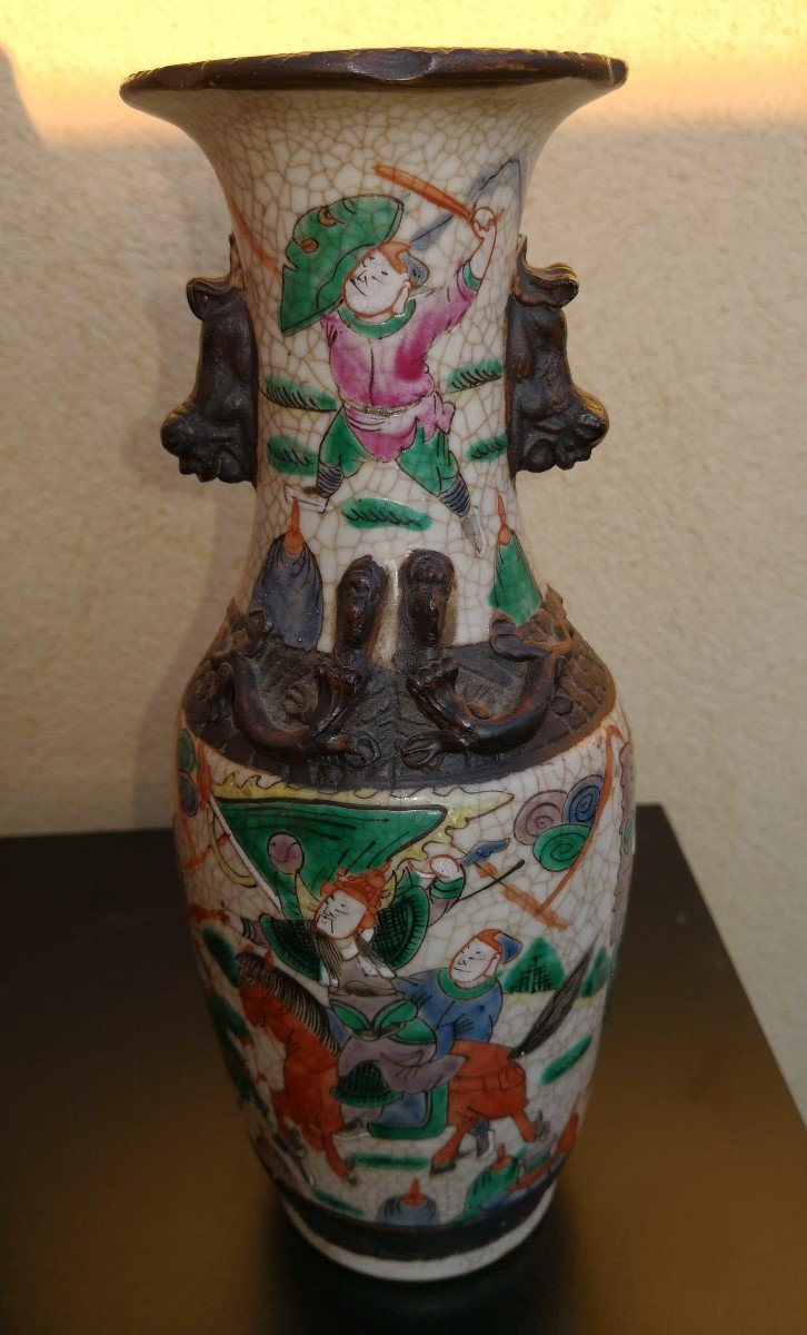 Nanking - China - Pair Of Porcelain Vases - Late 19th Century-photo-3