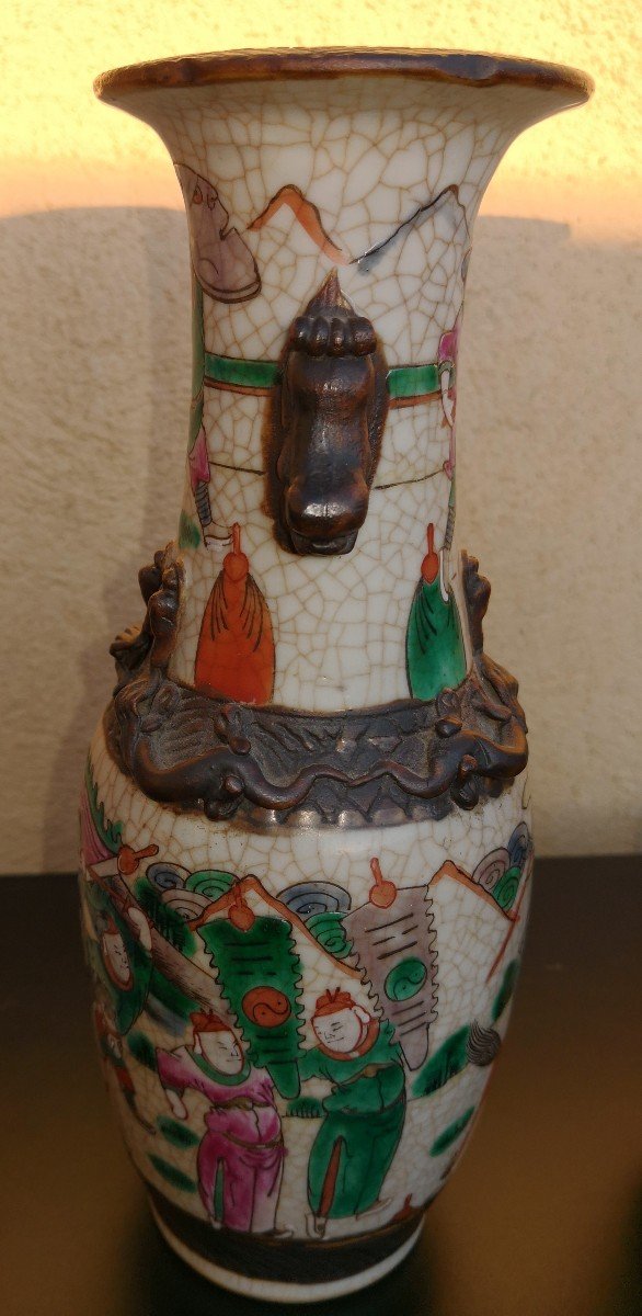 Nanking - China - Pair Of Porcelain Vases - Late 19th Century-photo-8