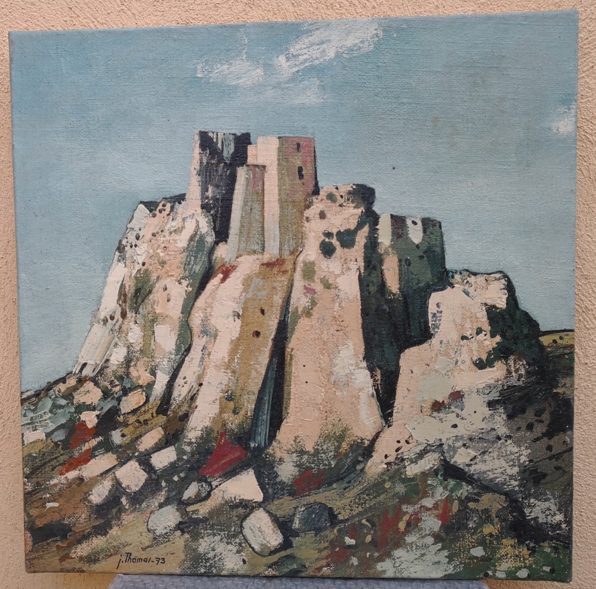 Jean Thomas (1923-2019) Oil On Canvas - "les Baux De Provence"