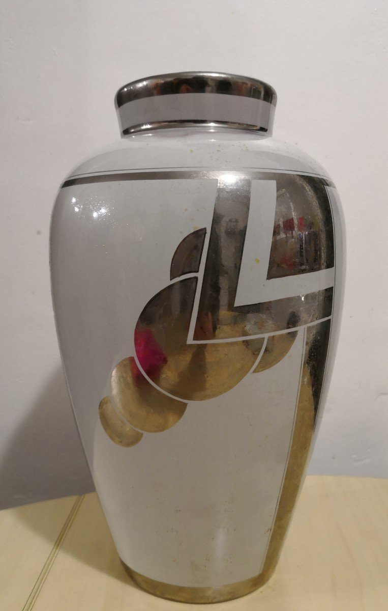 Très Beau Vase Art Deco - Manufacture Berlot-musier (1927-1940)