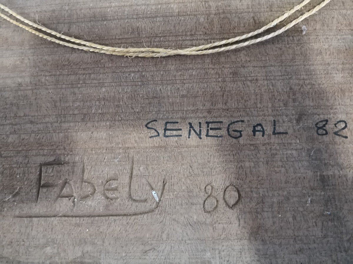 Afrique - Atelier Bingerville - Côte d'Ivoire - Panneau Mural En Bois Sculpté --photo-2