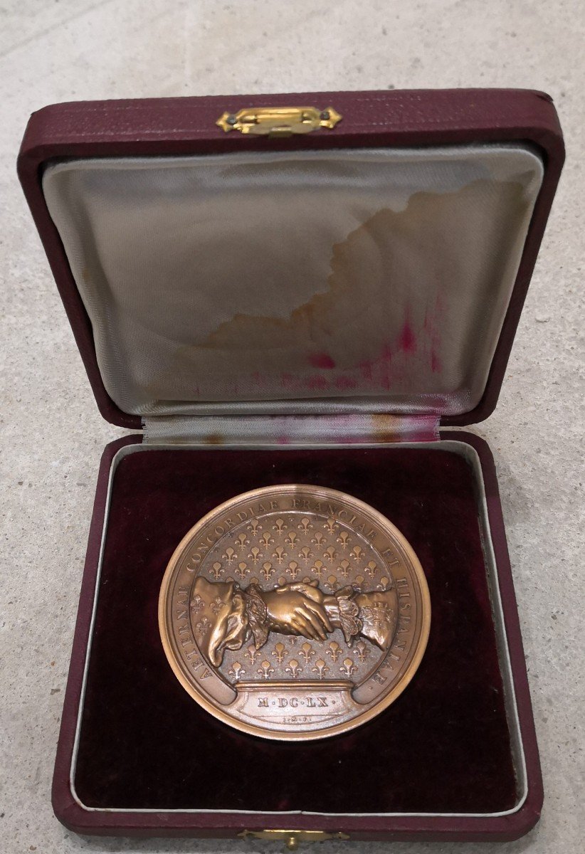 Médaille Commémorative 300 éme Anniversairetraité Alliance Cordiale France - Espagne -photo-3