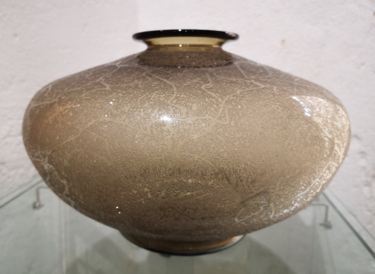 Daum - Nancy - France. Flattened Belly Vase