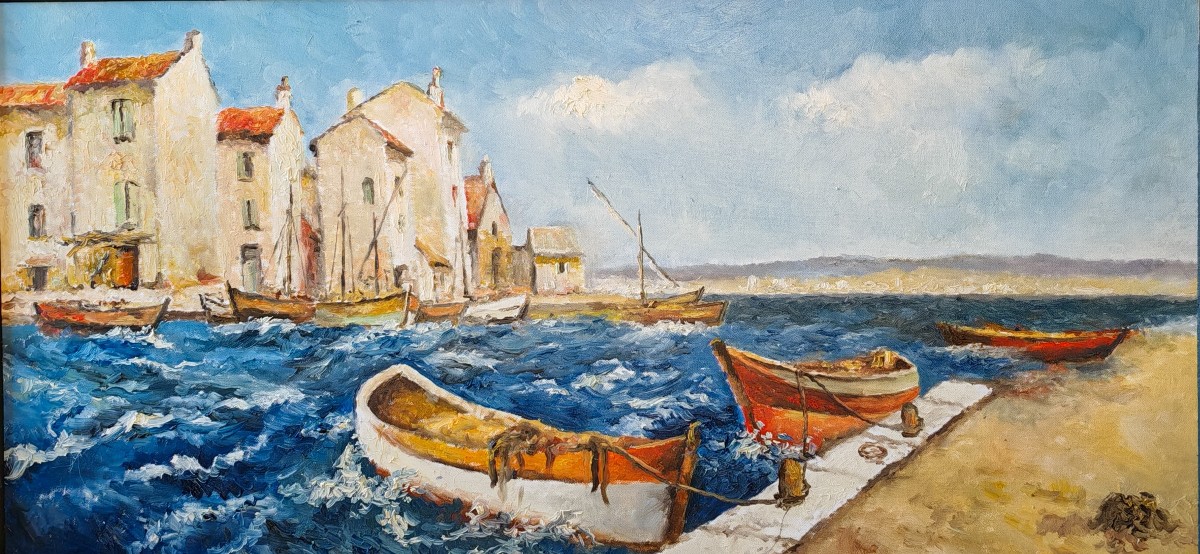 Rough Sea - Oil On Canvas Signed Gluzac (1952-2023) Ref M33
