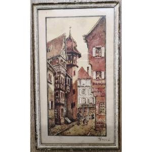 Jean-jacques Waltz Said Hansi (colmar 1873-1951) Etching And Aquatint