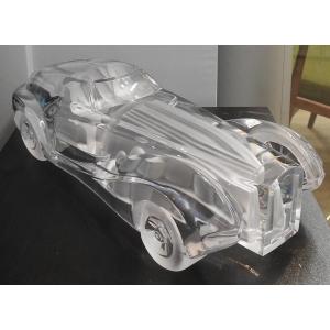 Daum France - Molded Crystal Car By Xavier Froissard (1951)