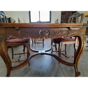 Provençal Furniture XIX - Table And 6 Chairs