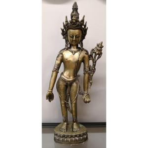 Silver Bronze Sculpture - Goddess Tara - Tibet