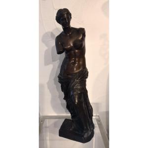 Ferdinand Barbedienne (1810-1892) Bronze Sculpture - "venus De Milo - Aphrodite"
