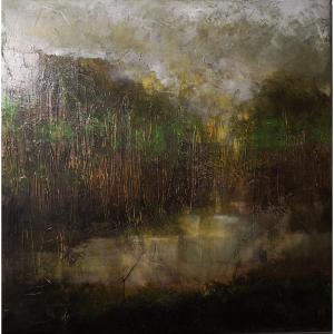 Oil On Canvas By Frédéric Neff - Entitled "river And Primary Forest"