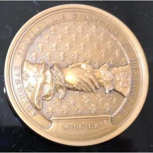 Médaille Commémorative 300 éme Anniversairetraité Alliance Cordiale France - Espagne 