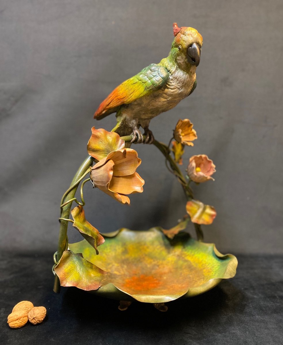 Great Bronze Parrot Cut From Vienna