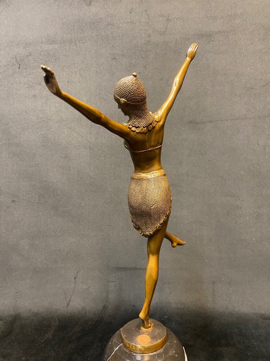 Sculpture en bronze Art-déco « ballet Russe »-photo-4