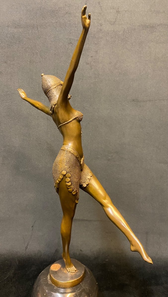 Sculpture en bronze Art-déco « ballet Russe »-photo-2
