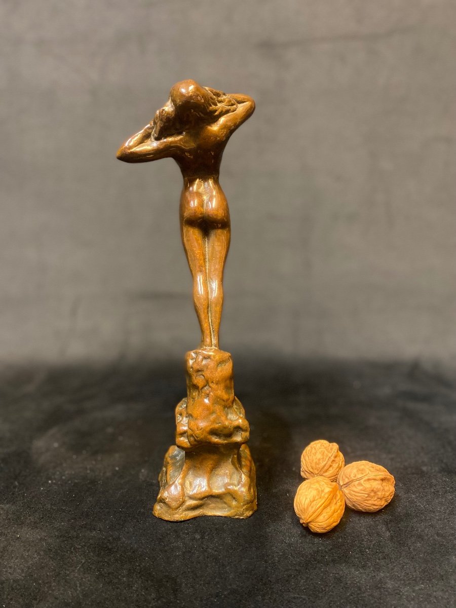 Bronze « nymphe » d'hippolythe Nyst-photo-4