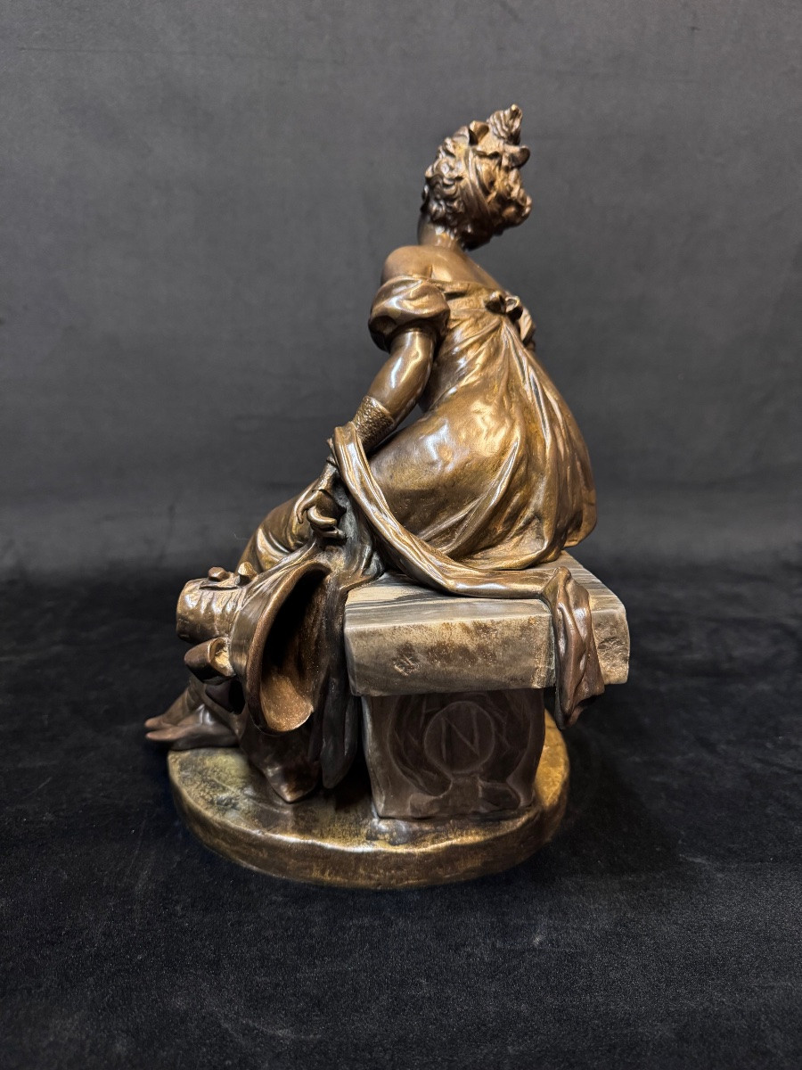 Bronze « élégante au chapeau » de Van der Straeten-photo-1