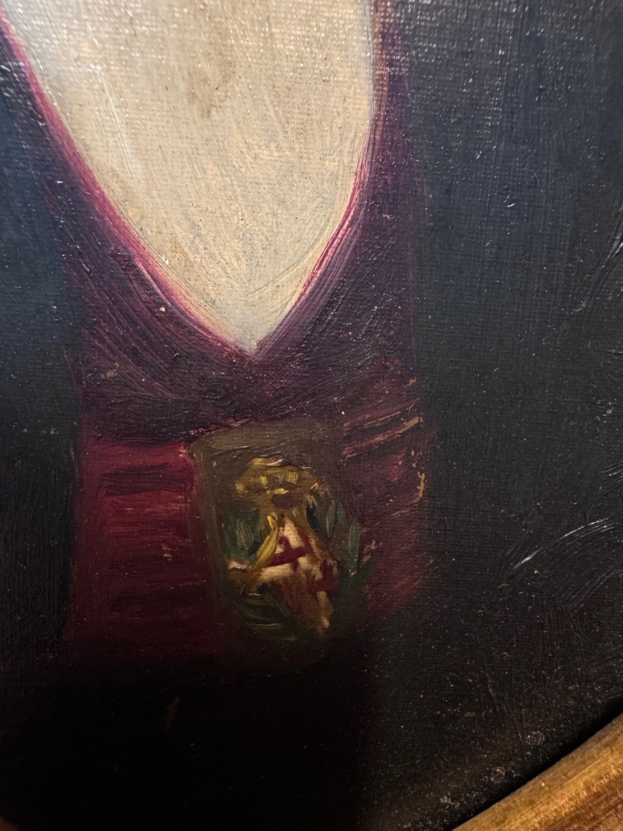 Pair Of Portraits Of Notable Figures, In Oval Medallions, Late 19th Century-photo-2