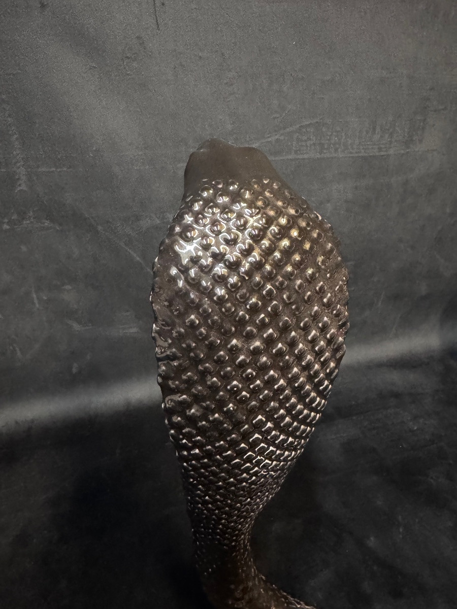 Cobra en céramique  dans le goût de Tommaso Barbi  Italie, vers 1970-photo-3