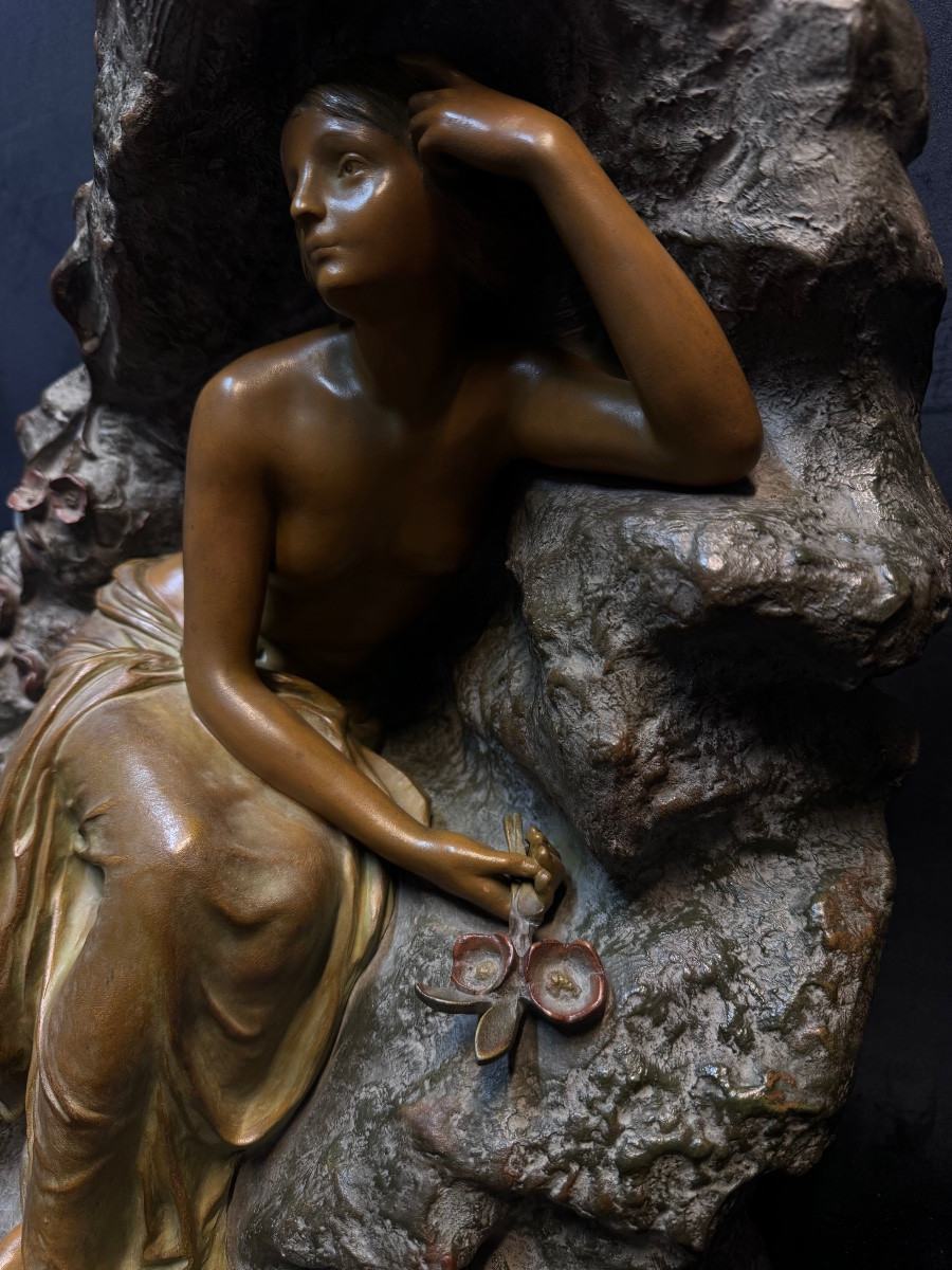 Art Nouveau Terracotta By Jules Causse (circa 1900)-photo-4