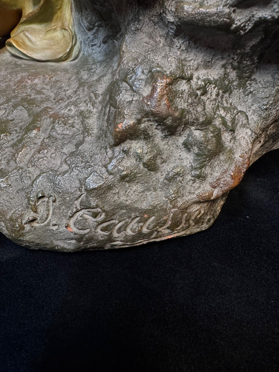 Art Nouveau Terracotta By Jules Causse (circa 1900)-photo-1