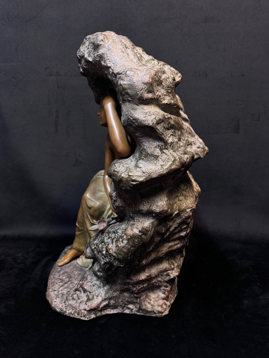 Art Nouveau Terracotta By Jules Causse (circa 1900)-photo-2